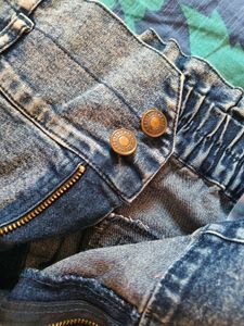 sassafras basics women Acid Wash Denim Joggers