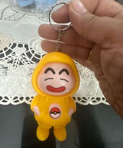 Cute Yellow Hoodie Cartoon Toy Keychain