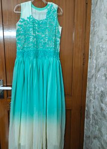 Stunning Teal Ombre Gown