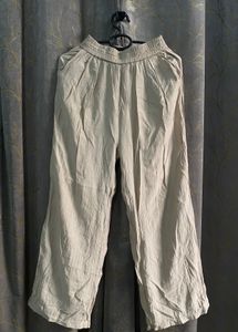 Off white/cream wide leg pants