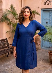 ❗️Global desi ❗️Elegant Blue Tunic Top