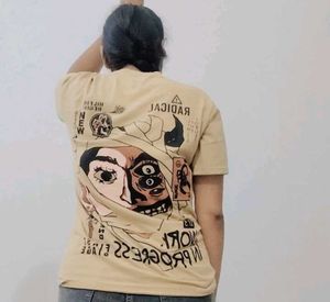 Unique Graphic Print Oversized T-Shirt