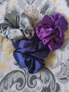 Set of 3 Satin Scrunchies