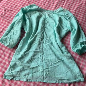 Light Blue Embroidered Kurta