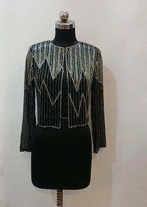 Stylish Sequin Embellished Jacket