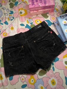 Stylish Black Denim Shorts