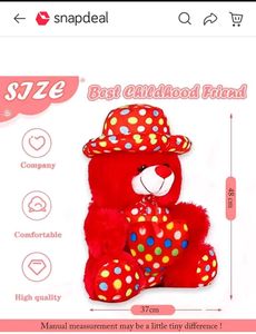 Soft Huggable Cap Teddy Bear 🧸