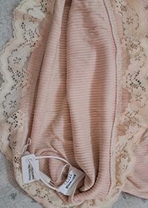 Cute Dog Face Pink Top with Lace Trim