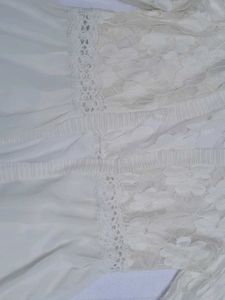 Ivory Lace &amp; Cotton Dress