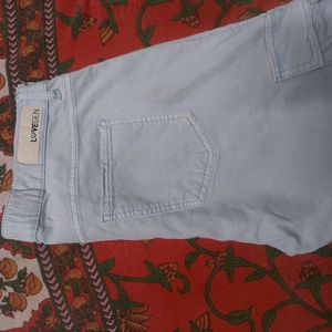 Unisex Light Blue Stretchable Casual Pant