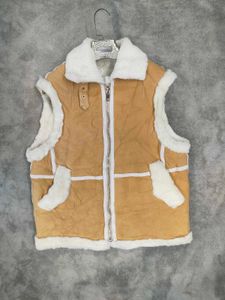 Suede Sherpa Lined Vest