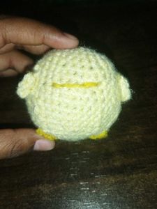 Cute Yellow Knitted Chick Plush Toy