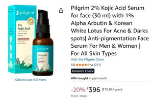 Pilgrim 2% Kojic Acid Face Serum