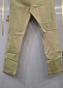 mustard Linen Blend Pants