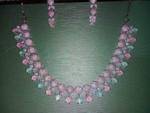 AD NECKLACE WITH EARRINGS