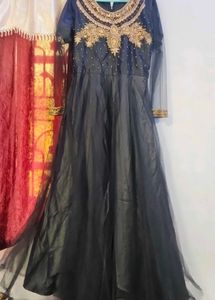 Elegant Black Embellished Gown