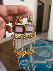 Elegant Gold Tassel Earrings
