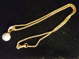 Original Swaroski gold plated pendant +18" rope
