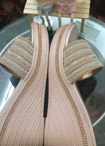 Sparkling Embellished Wedge Sandals