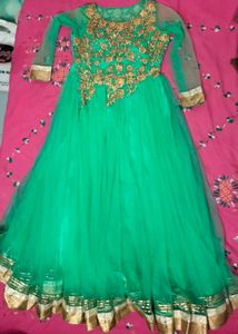 Emerald Green Anarkali Gown