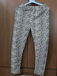 Leopard Print Skinny Woollen Pants