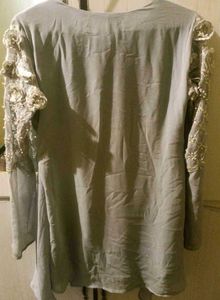 Elegant Grey Kurta Palazzo Set with Duppata