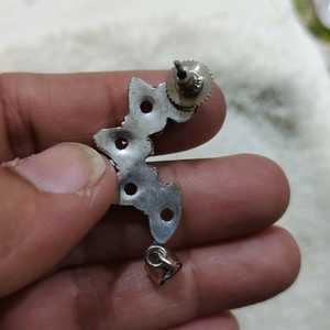 Silver look alike earing