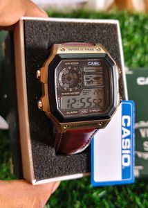Premium Casio Brown Leather Belt Watch