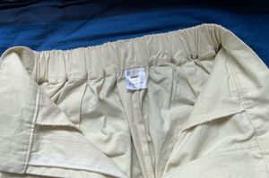 Cream Wide Leg Pants