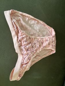 Pink Striped Floral Briefs