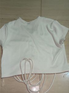 White Ruched Crop Top 30 to 34 can adjust