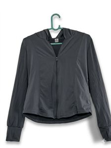 Women's Gray Zip-Up Sun protection hoodie