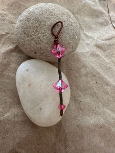 Handmade Pink Crystal Charm Copper
