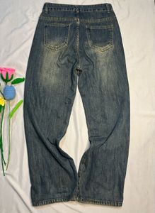 Washed Blue Denim Jeans