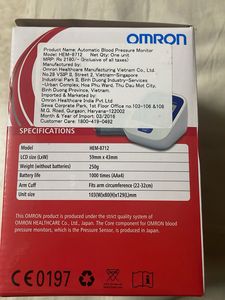 Omron HEM-8712 Automatic Blood Pressure Monitor