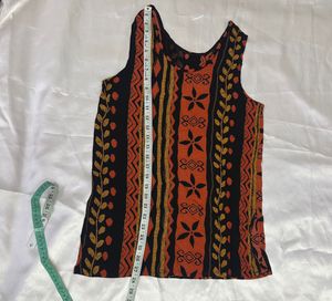 Boho Tribal Print Sleeveless Top