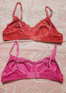 2 Pack Bra Set - Pink &amp; Coral