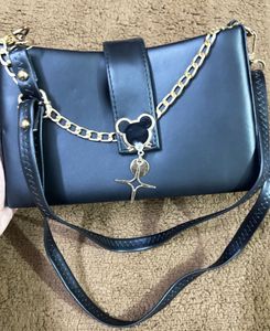 chic black stud bag