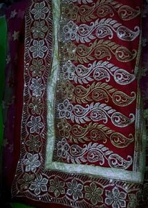 Heavy Bridal Wear  Saree..with Golden Zari Work...