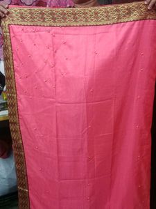 Peach Women's Saree