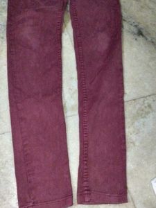 Burgundy Denim Jeans