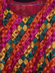 Vibrant Phulkari Kurta Set