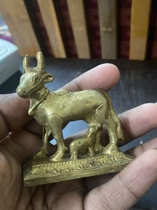 brass cow with calf