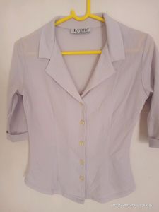 Olive Silver Chiffon Blazer