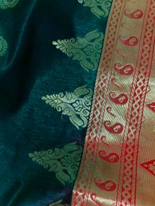 green saree with blouse ❤️❤️🩵