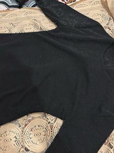 Sparkly Black Long Sleeve Dress