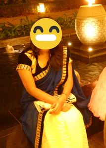 Beautiful Blue Color Sari With Blouse