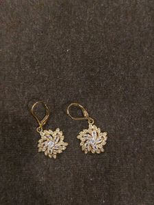 Golden Necklace and Pair of Earrings