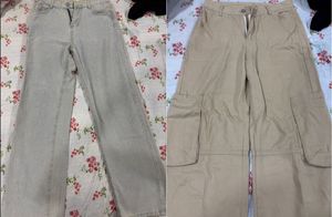 Set of Two Trendy Wide Leg & Cargo Pants