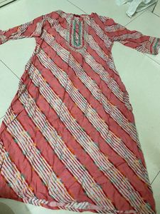 Stylish Pink Striped Kurta